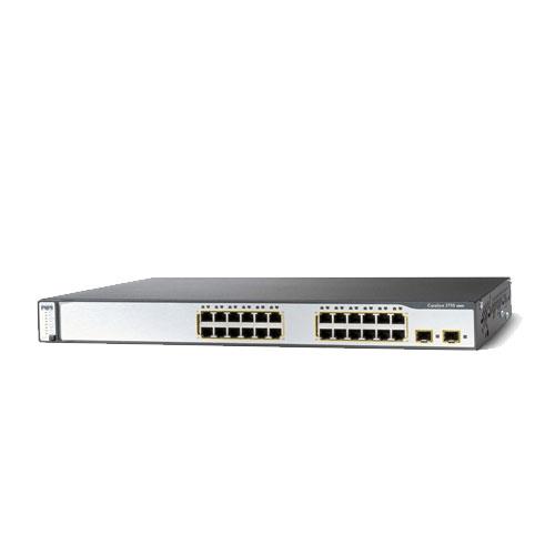 سوئیچ شبکه سیسکو 24 پورت WS-C3750-24PS-S